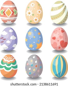 Huevos coloridos de Pascua para decorar tus cartas, páginas y en cualquier lugar