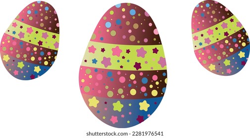 huevos de pascua coloridos para la decoración y la impresión
