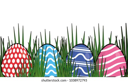 colorful easter eggs  design