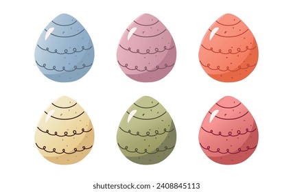 Huevos de Pascua coloridos con diferentes colores