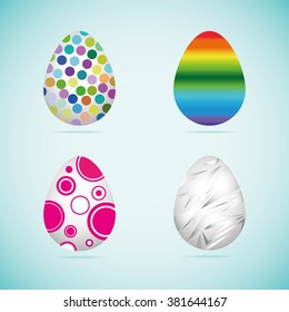 Colorful Easter eggs. Happy Easter.