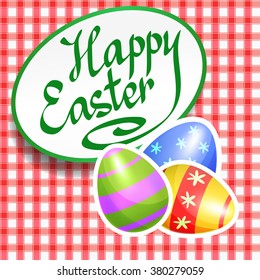 Huevos coloridos de Pascua para el diseño de las vacaciones.