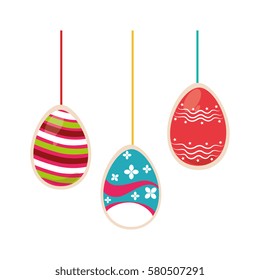 colorful Easter eggs icon design