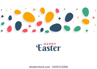 colorful easter eggs pattern in flat style