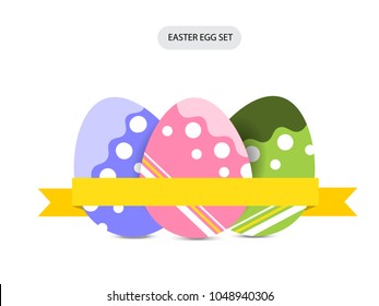 Colorful Easter eggs, use for card, invitation, poster.