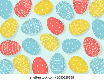 Colorful Easter Eggs vector background