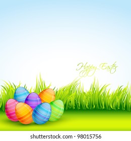 colorful easter eggs vector design