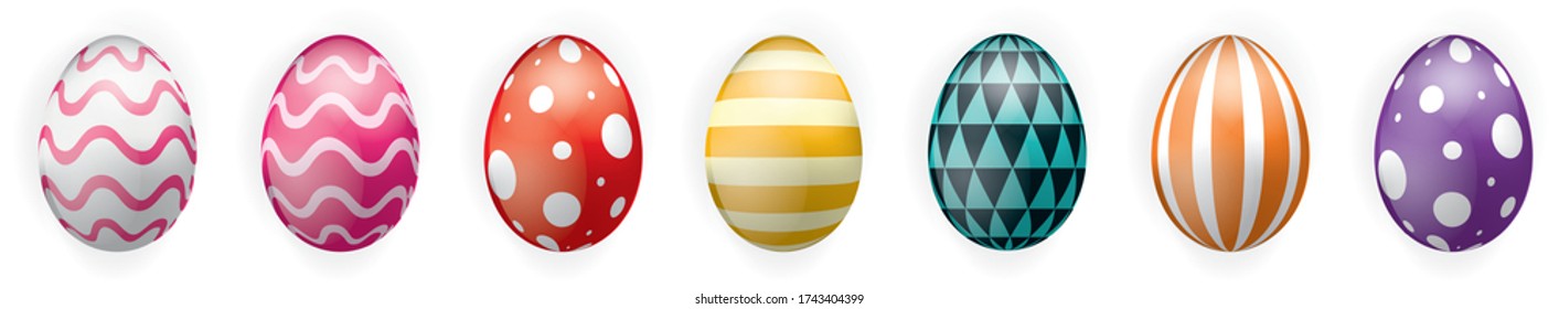 Gráfico vectorial de Huevos de Pascua coloridos	