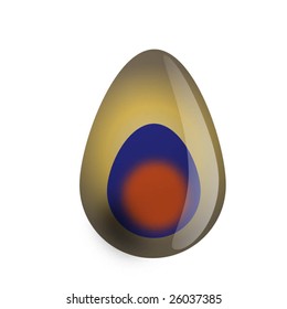 Colorful easter eggs in vector illustration