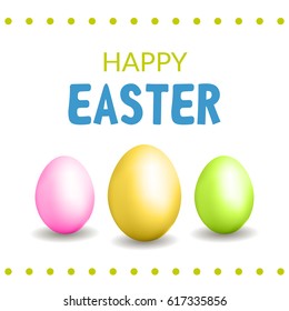Colorful easter eggs. Vector Illustration.