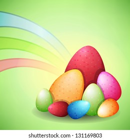 Colorful Easter greeting card