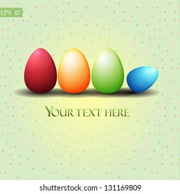 Colorful Easter greeting card