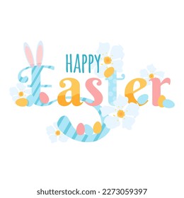 Coloridas letras de Pascua feliz Pascua