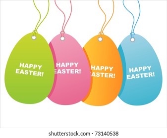 colorful easter tags