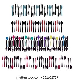 Colorful eccentric cutlery sets