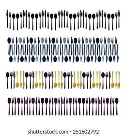 Colorful eccentric cutlery sets
