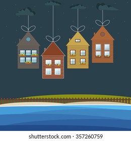 Colorful Eco Beach  Houses For Sale / Rent. Real Estate