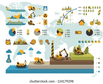 Colorful Ecology Elements,vector Info Graphics