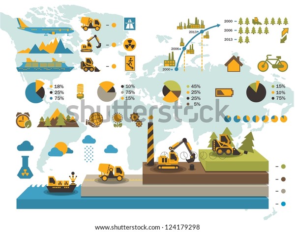 colorful ecology\
elements,vector info\
graphics