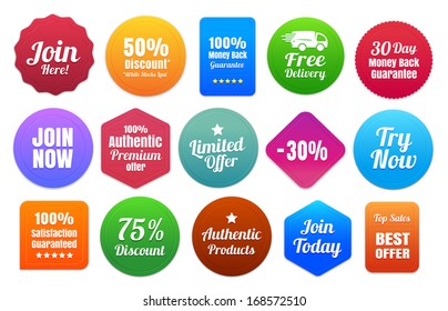 Colorful Ecommerce Badges