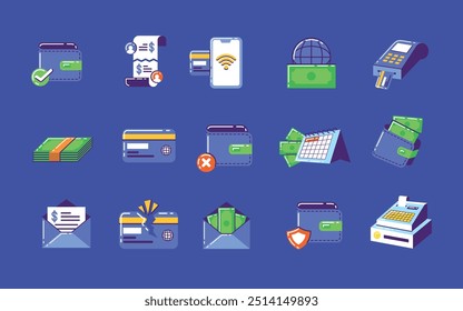 Ilustração Colorida de Pagamento de Finalização de Compra em Comércio Eletrônico