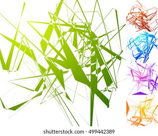 Colorful edgy pattern set