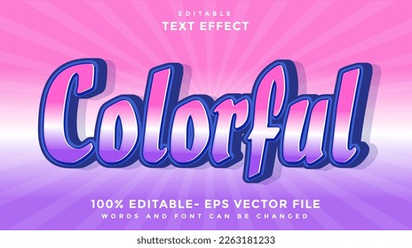Colorful Editable Text Effect Design Template, Effect Saved In Graphic Style