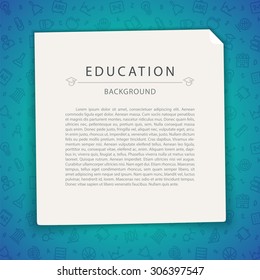 Colorful Education Background with Copy Space. Seamless Pattern in Swatches.