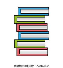 colorful education books object to kowledge textbook