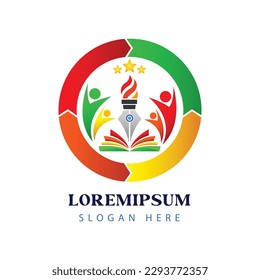 Colorful Education Vector Logo Design.