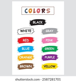 Colorful educational poster for kids featuring vibrant themes for learning.