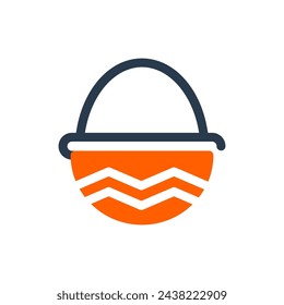 Colorful Egg Bucket for Easter Hunt