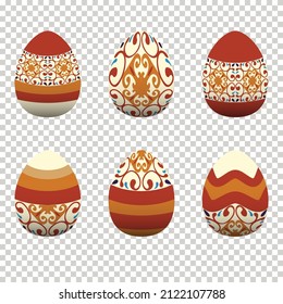 Farbiges Ei-Design Zur Feier des Ostertages. Vektorgrafik Eps10