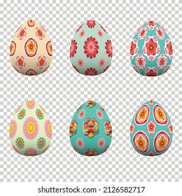 Diseño colorido de huevos En celebración del Día de Pascua. Ilustración vectorial Eps10