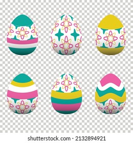 Colorful egg design In celebration of Easter Day. Vector illustration Eps10