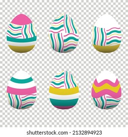 Colorful egg design In celebration of Easter Day. Vector illustration Eps10