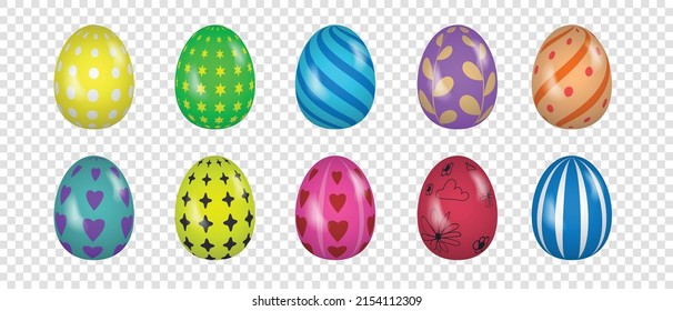 Farbiges Ei-Design Zur Feier des Ostertages. Vektorgrafik Eps10