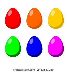 Huevos coloridos Imagen de Vector o Clipart para fondo y proyecto