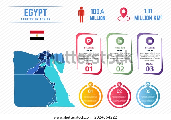 Colorful Egypt Map\
Infographic Template