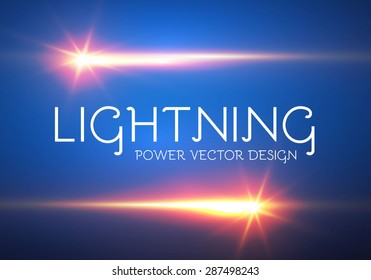 Colorful electric power flash. Vector illustration  