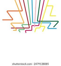 Colorful electrical circuit with abstract structure