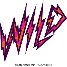 Colorful electrical logo with word "WILD" 