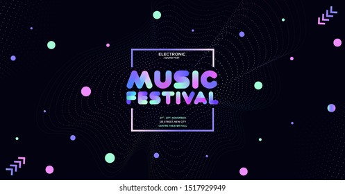 Colorful electronic Music Covers for Summer Night Party or Club Party Flyer. Colorful music festival banner. Template for DJ Poster, Web Banner, Pop-Up, Flyer,..