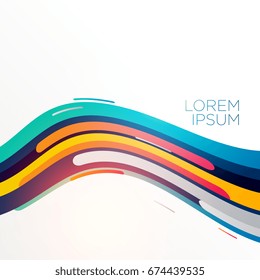 colorful elegant abstract wave background vector