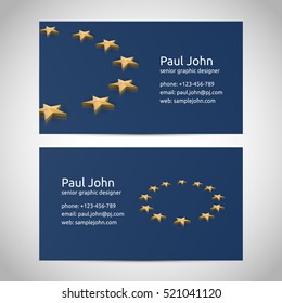 Colorful and elegant business card pairs, vector illustration