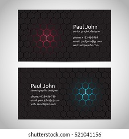 Colorful and elegant business card pairs, vector illustration