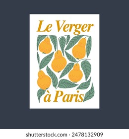 Colorful elegant doodle floral market design poster