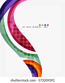 Colorful elegant flowing wave. Vector template background for workflow layout, diagram, number options or web design