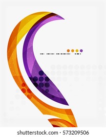 Colorful elegant flowing wave. Vector template background for workflow layout, diagram, number options or web design