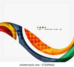 Farbige, elegante Welle. Vektorvorlagenhintergrund für das Workflowlayout, -diagramm, -nummeroptionen oder Webdesign